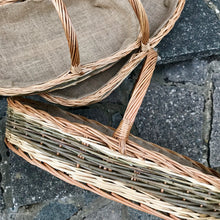 Indlæs billede til gallerivisning Oval lined barley twist willow garden trug