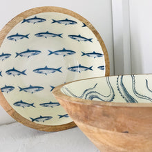Load image into Gallery viewer, Enamel & Wood Fish Bowl, 17cm