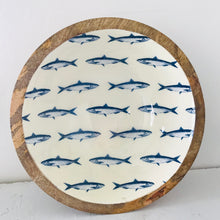 Load image into Gallery viewer, Enamel & Wood Fish Bowl, 23cm