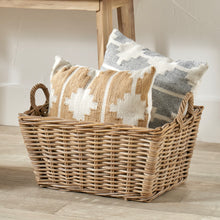Indlæs billede til gallerivisning Large Kubu grey rattan storage basket