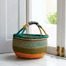 Indlæs billede til gallerivisning Bolga shopper basket in blue & green