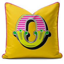 Charger l'image dans la galerie, Letter cushion in a vibrant yellow carnival font - A to Z