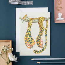 Carica l'immagine nel visualizzatore di Gallery, The Leopard asleep - greeting card