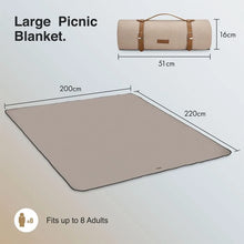 Lade das Bild in den Galerie-Viewer, picnic blanket laid out to show the measurements