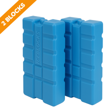 Load image into Gallery viewer, Twin pack of 2 reusable ice blocks in blue, ideal for keeping food and drinks cool.