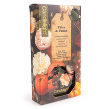 Carica l'immagine nel visualizzatore di Gallery, Room spray & tealight gift set - Flora & Fauna with vintage floral packaging and decorative details.