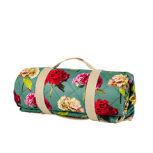 Lade das Bild in den Galerie-Viewer, Picnic blanket in teal by Sarah Kelleher 150 x 135cm