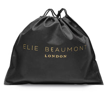 Carica l'immagine nel visualizzatore di Gallery, Personalised Elie Beaumont black bag with blue diamond strap