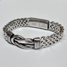 Charger l'image dans la galerie, Personalised mens woven infinity knot bracelet