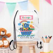 Carica l'immagine nel visualizzatore di Gallery, Personalised kids waterproof swim bag in a choice of colours