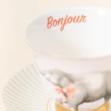 Afbeelding in Gallery-weergave laden, Yvonne Ellen fine china "ELEPHANT" tea cup & saucer
