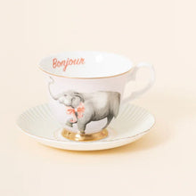 Afbeelding in Gallery-weergave laden, Yvonne Ellen fine china "ELEPHANT" tea cup & saucer