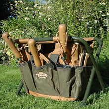 Indlæs billede til gallerivisning Garden tool stool & bag in green