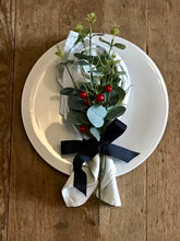 Load image into Gallery viewer, Red Berry & Eucalyptus faux sprig