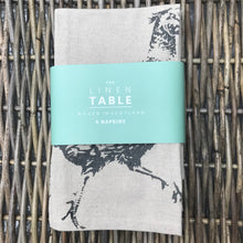 Afbeelding in Gallery-weergave laden, Set of four country animals linen napkins