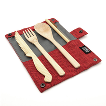 Load image into Gallery viewer, bamboo cutlery set