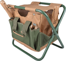 Indlæs billede til gallerivisning Garden tool stool & bag in green