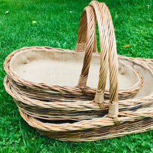 Indlæs billede til gallerivisning Oval lined barley twist willow garden trug