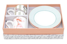 Afbeelding in Gallery-weergave laden, Yvonne Ellen "CHEETAH & BIRD" espresso cups & saucers set