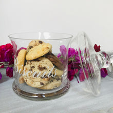 Load image into Gallery viewer, Biscuit jar made from glass with a lid