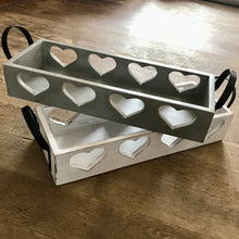 Load image into Gallery viewer, Wooden planter tray in grey or white