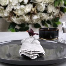 Indlæs billede til gallerivisning Blown glass bird napkin ring