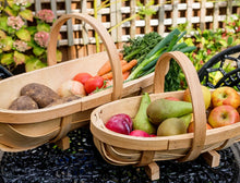 Load image into Gallery viewer, Traditional wooden harvest trug in two sizes
