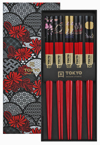 Chopstick gift set in red