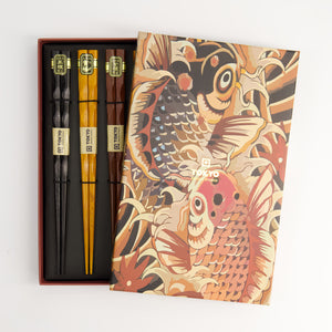 Chopstick gift set in Koi box