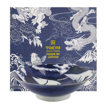 Load image into Gallery viewer, Tokyo, Japonism Dragon bowl gift set in blue
