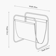 Charger l'image dans la galerie, Magazine rack in leather in two colours
