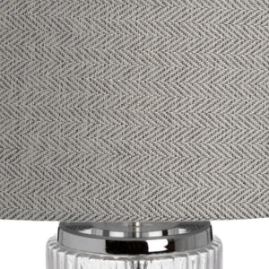 Glass column table lamp