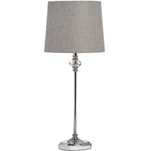 Load image into Gallery viewer, Florence chrome &amp; glass tall stem table lamp
