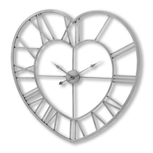 Charger l&#39;image dans la galerie, Silver Heart Skeleton Wall Clock
