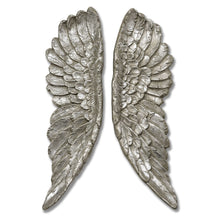 Afbeelding in Gallery-weergave laden, Antiqued silver angel wings
