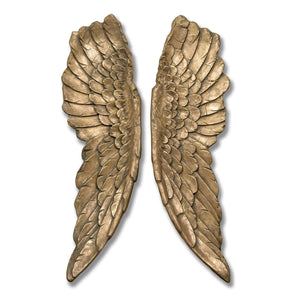 Large gold angel wings