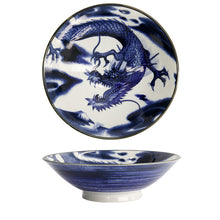 Load image into Gallery viewer, Tokyo, Japonism Dragon bowl gift set in blue
