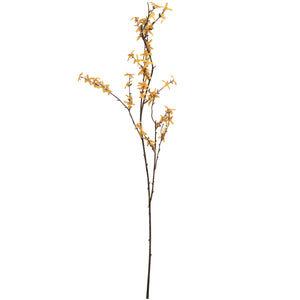 Faux yellow forsythia branch