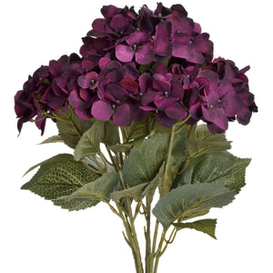 faux purple hydrangea bouquet