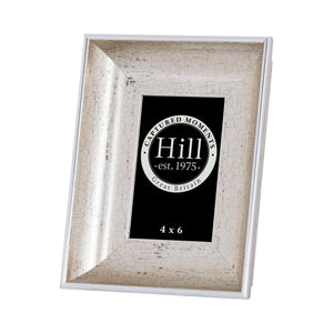 Antiqued silver crackle effect photo frame in three sizes