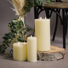 Load image into Gallery viewer, Natural glow tall LED 30cm pillar candle in two colours
