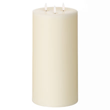 Load image into Gallery viewer, Natural glow tall LED 30cm pillar candle in two colours
