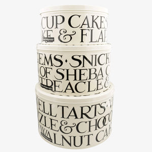 Emma Bridgewater "Black Toast" set of three cake tins