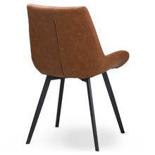 Load image into Gallery viewer, Tan faux leather dining chair
