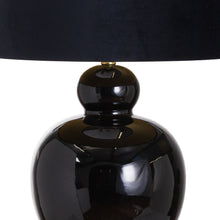Lade das Bild in den Galerie-Viewer, Black ceramic table lamp
