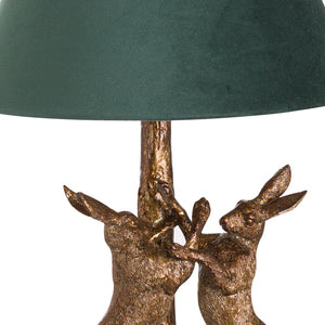 March hares antiqued gold lamp