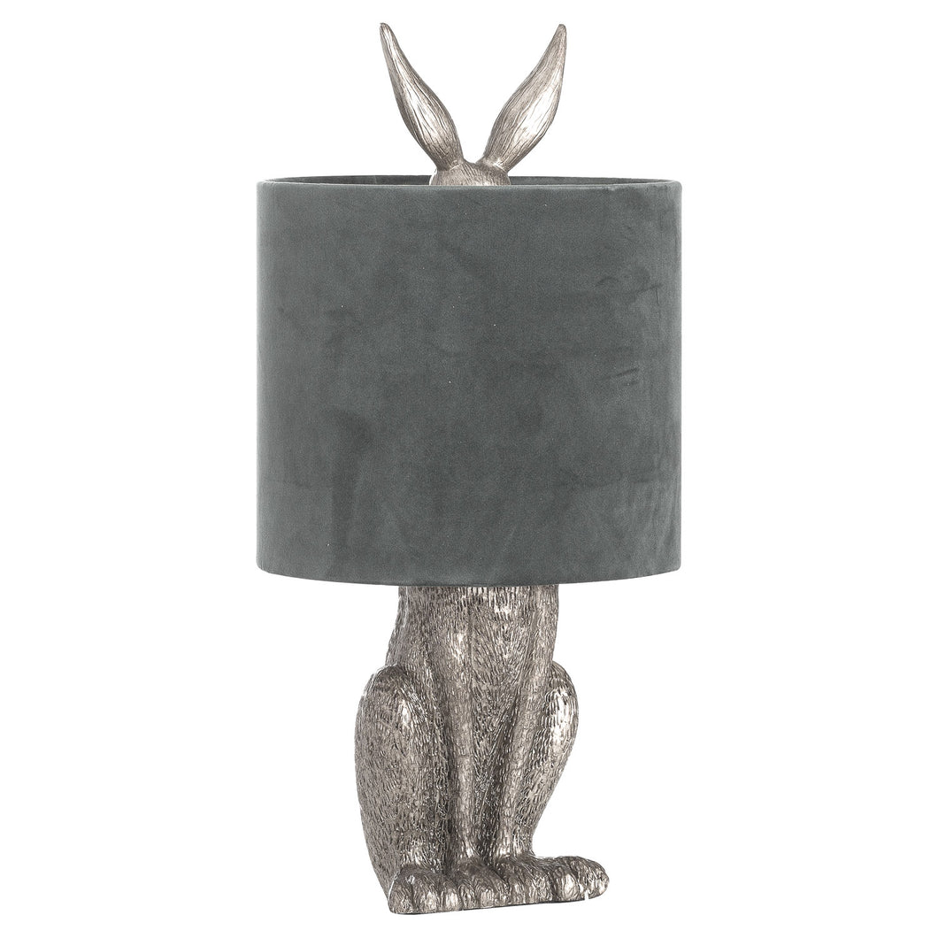 Hare table lamps in silver or gold