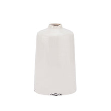 Load image into Gallery viewer, Crackle glazed ceramic cream vase
