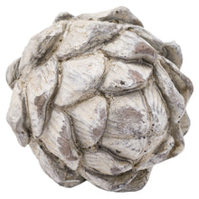 Load image into Gallery viewer, Decorative artichokes made from distressed white ceramic, perfect for home decor.
