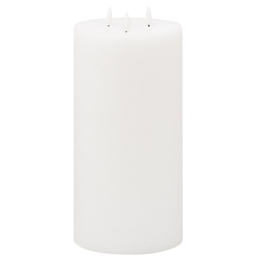 Natural glow tall LED 30cm pillar candle in two colours